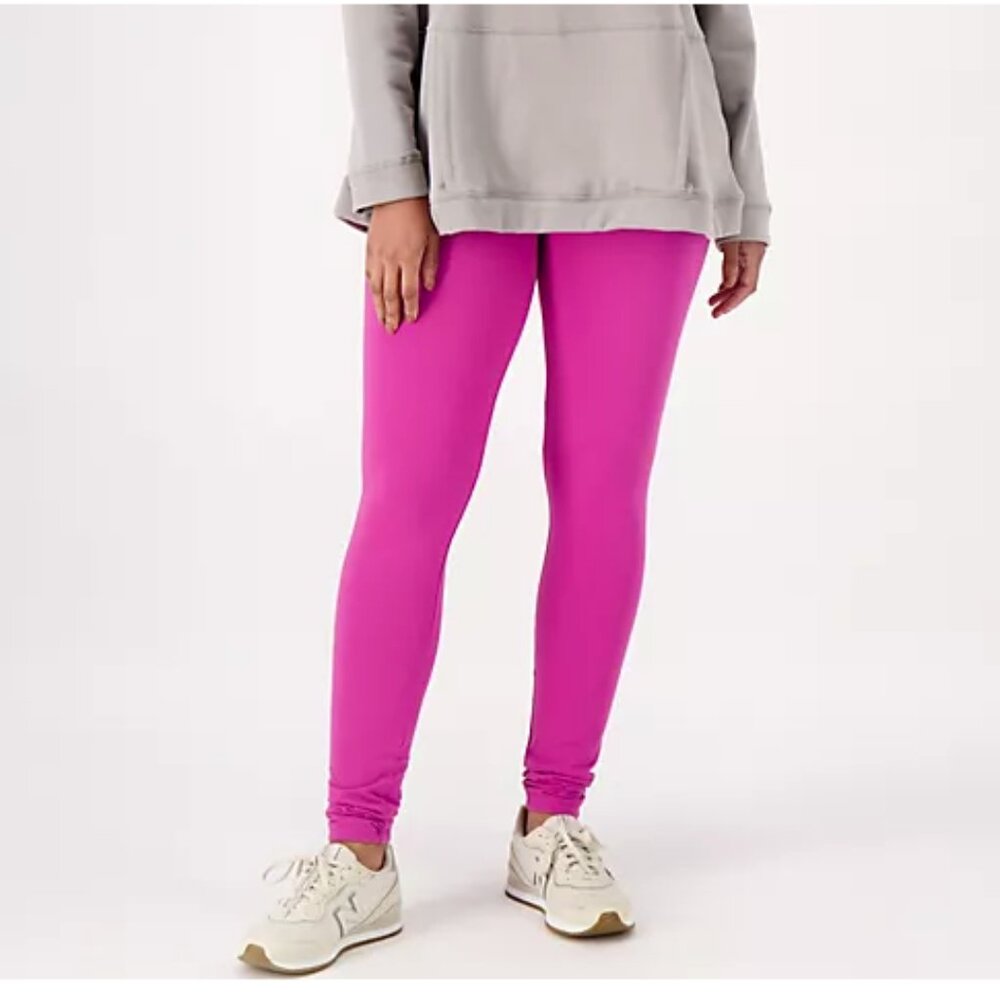 LOGO Layers by Lori Goldstein Tall Knit Pull-On Ankle Leggings - Size M